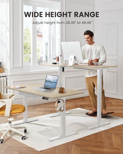 Electric Standing Desk with Drawer, 48 x 24 Adjustable Standing Desk with Storage I153