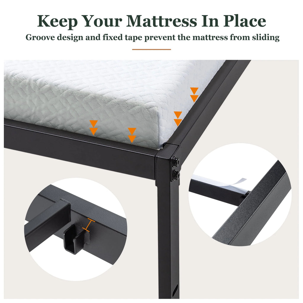 Queen Size Metal Platform Bed Frame D73818