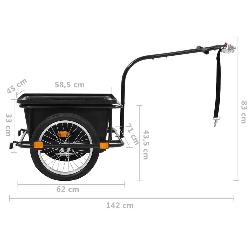 Bike Cargo Trailer Black 13.2 gal D1352