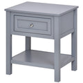 Accent End Table with Gray Tabletop, Storage Drawer, and Bottom Shelf C759245
