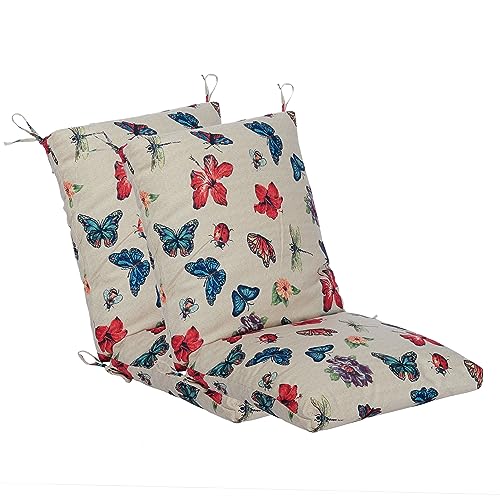 Set of 2 Outdoor Dining Chair Cushions 38x18x4.5 inch F2442