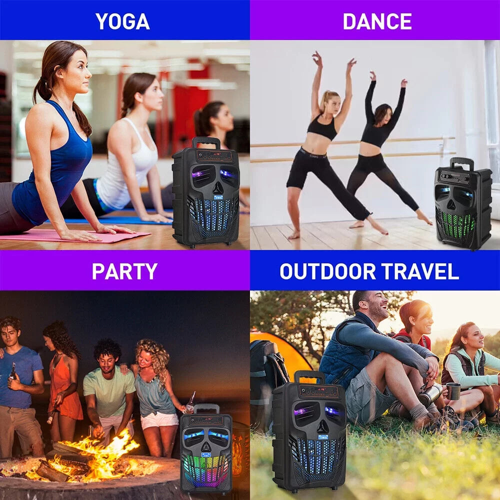 Portable Bluetooth Black Speaker with Double Subwoofer G5156
