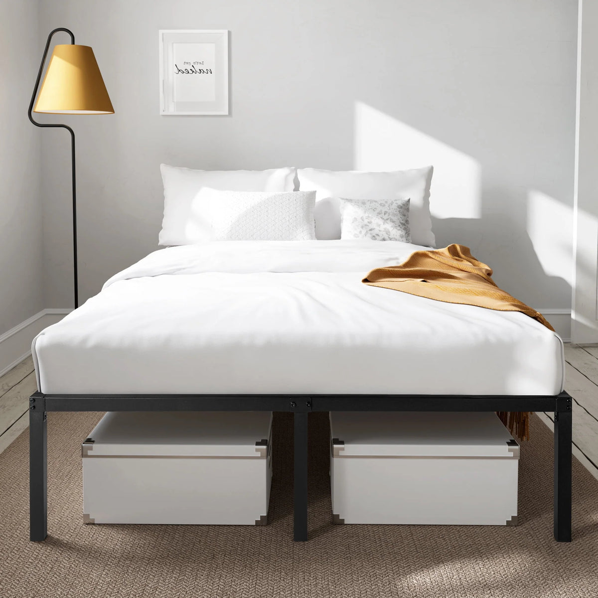 Queen Size Metal Platform Bed Frame D73818