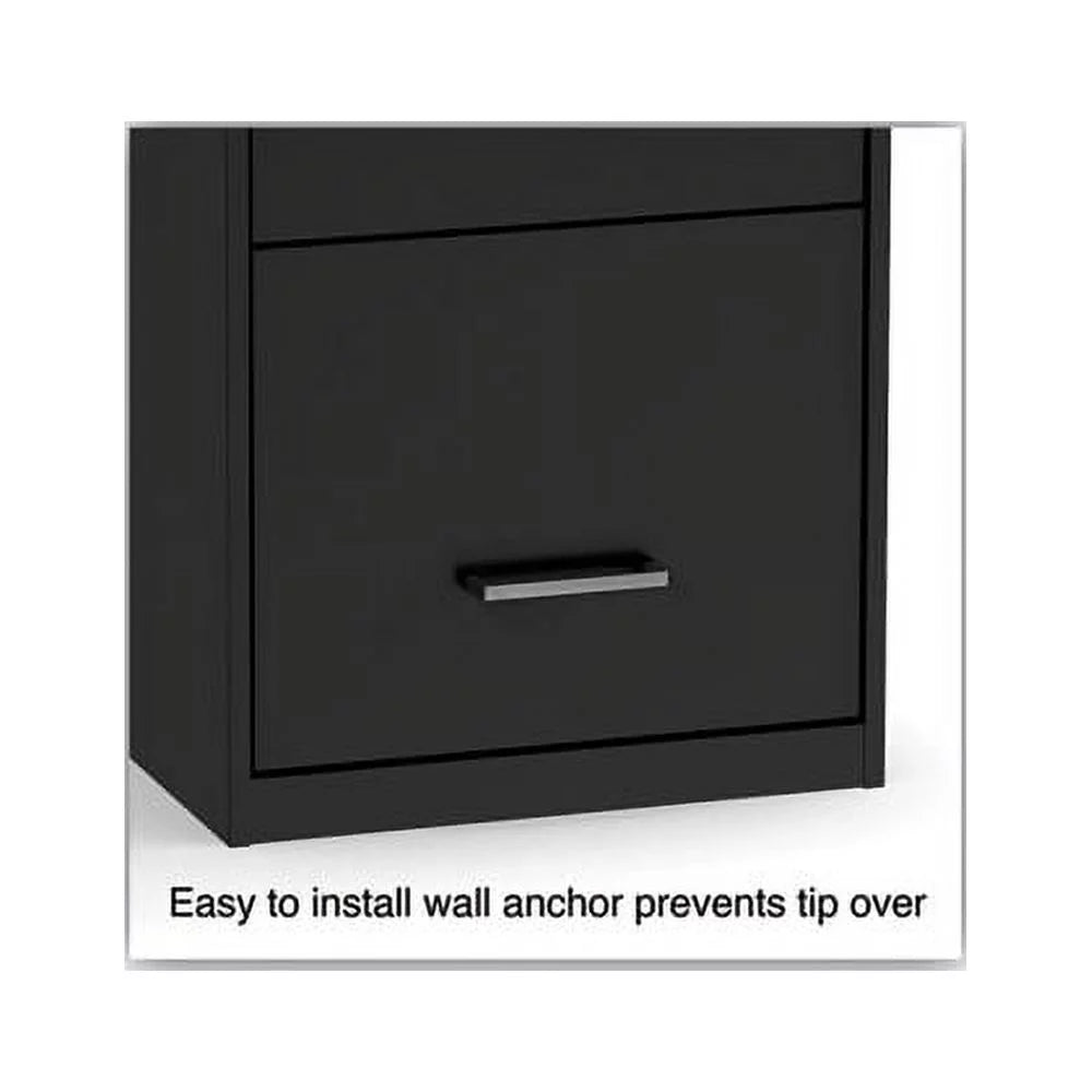 Black 3 Drawer Vertical File Cabinet P2760
