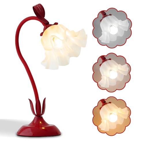 Green Flower Table Lamp with 3 Colors Modes C4375