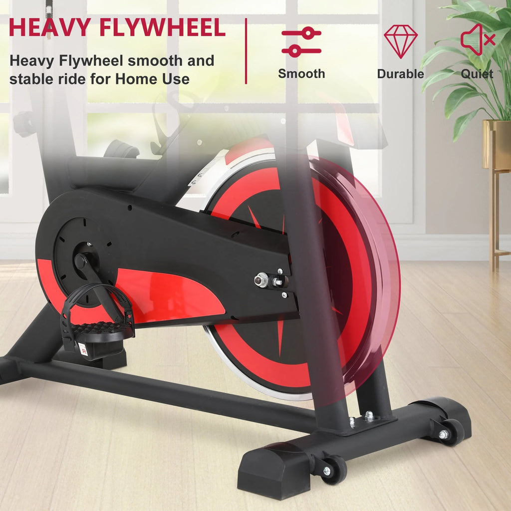 Recumbent Exercise Bike with Bottle Holder & LCD Heart Rate Monitor C95064