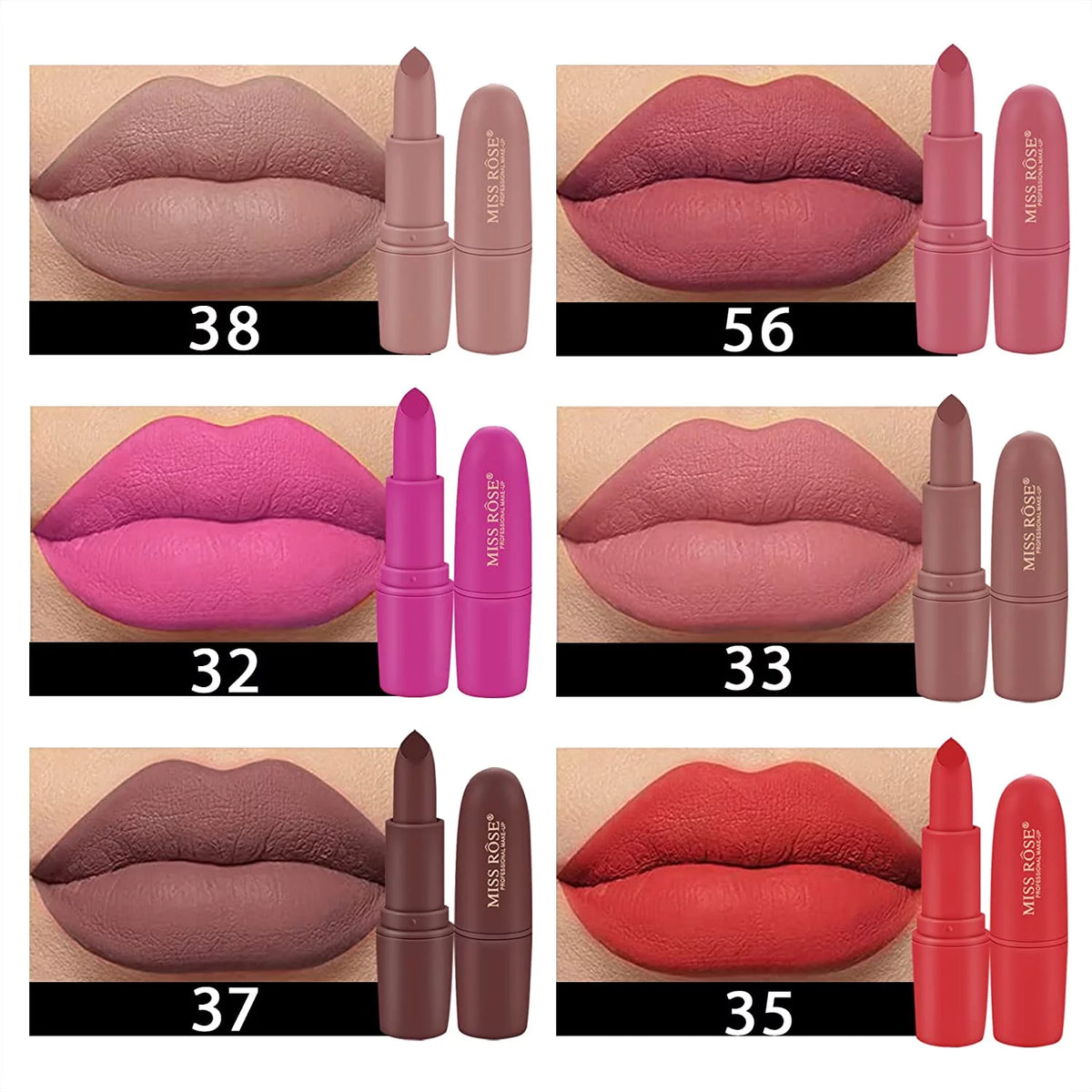 12 Pcs Matte Velvet Lipstick Set F5485