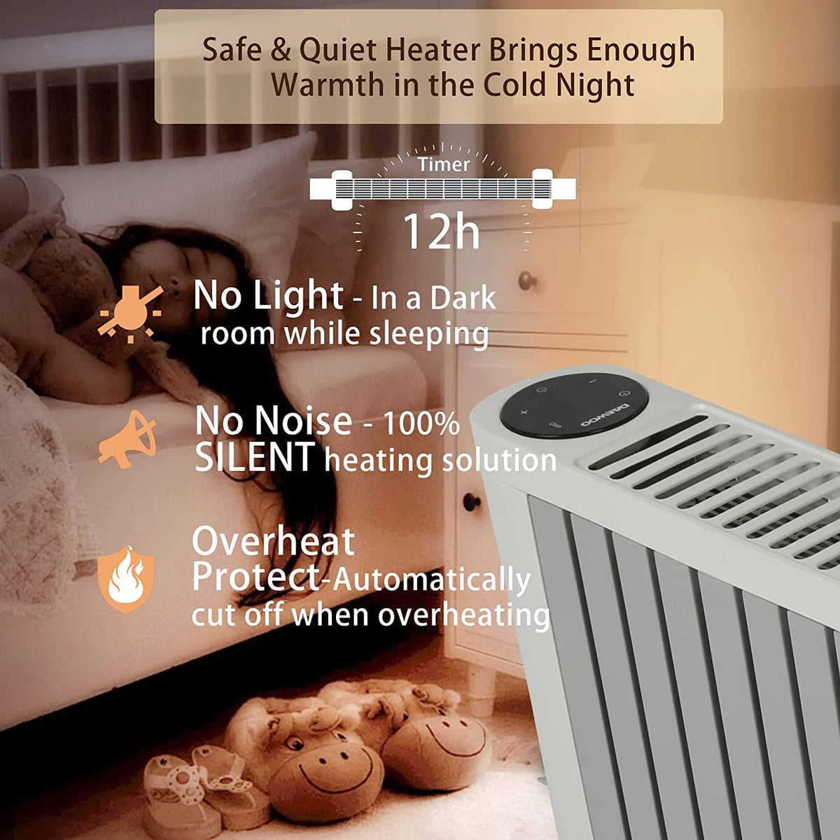 Electric Baseboard Heater with Thermostat and Remote Control S71219