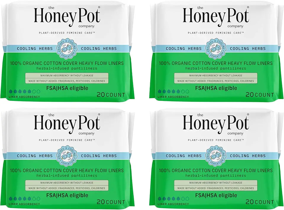 Herbal Panty Liners with Wings Organic Cotton Cover D595381