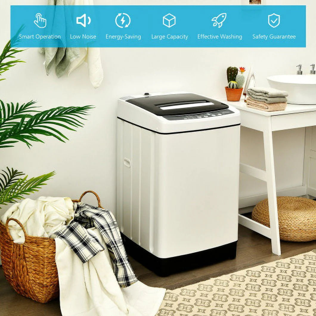 1.5 Cubic Feet 11 LBS Full-Automatic Washer and Dryer White Z10942