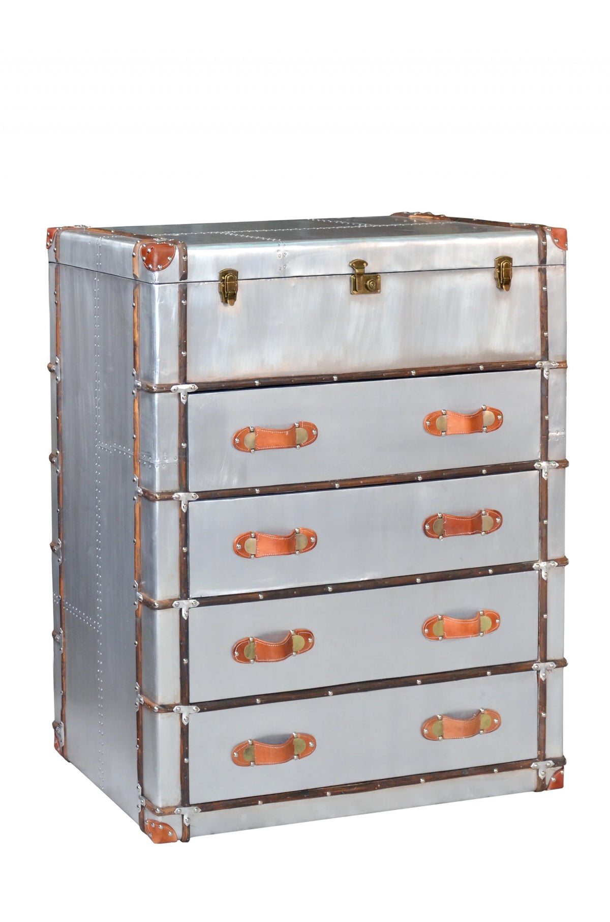 42 in. Aluminum Four Drawer Dresser G67607