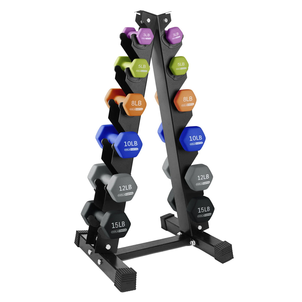 Neoprene Dumbbell Weight Set with Rack P8961
