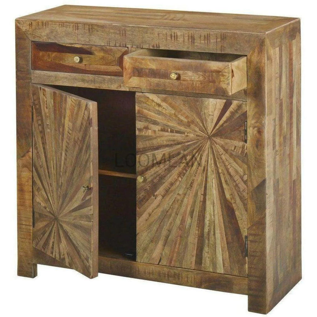 Reclaimed Wood Accent Cabinet with 2 Drawers and 2 Doors R75144