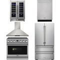 36 Electric Range, Range Hood, Refrigerator, Dishwasher and Wine Cooler D85612