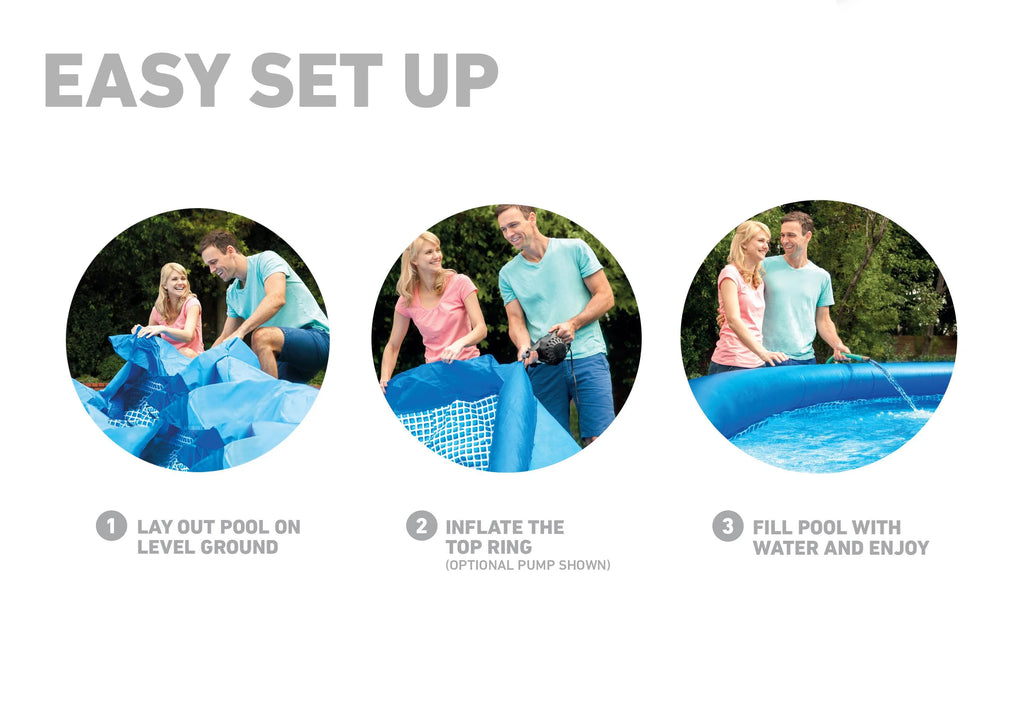15ft x 42in Inflatable Above Ground Swimming Pool with Pump G884