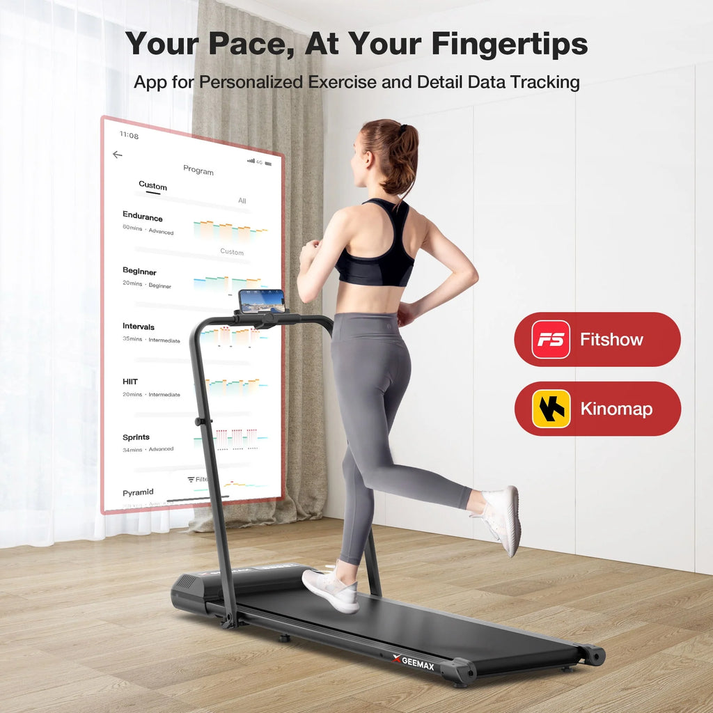 2 in 1 Folding Treadmill, 3.0HP Under Desk Treadmill, 265lbs Capacity I814