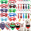 24 Pcs Christmas Dog Bow Ties Collar Set B39046