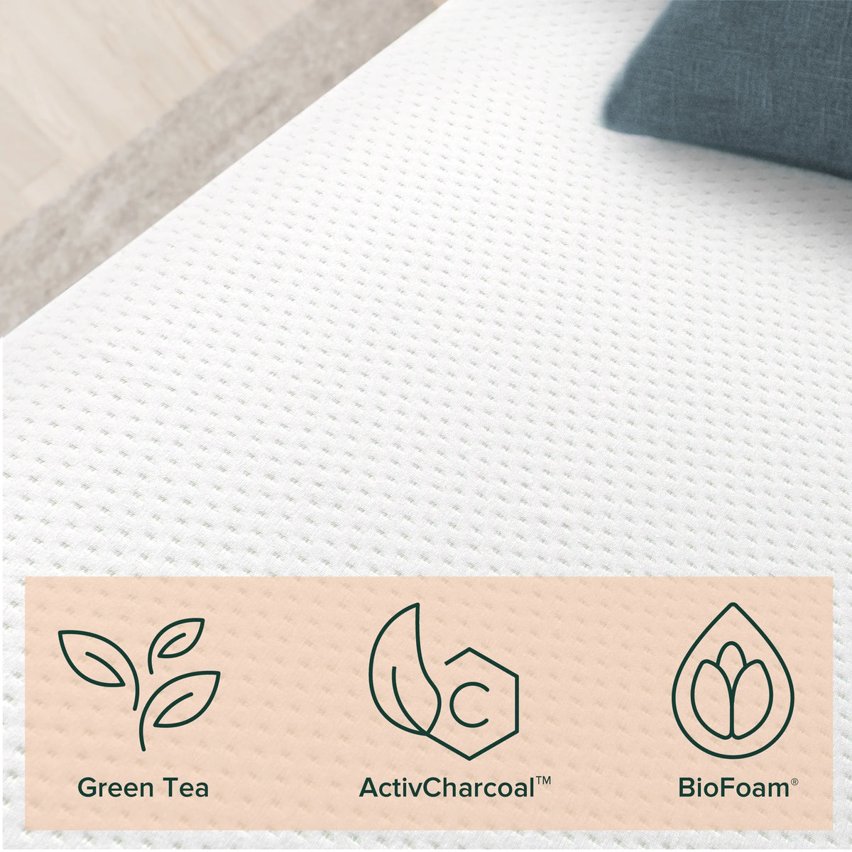 6 Green Tea Memory Foam Mattress Full F356