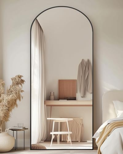 Black 71"x28" Full-Length Floor Mirror with Stand X791