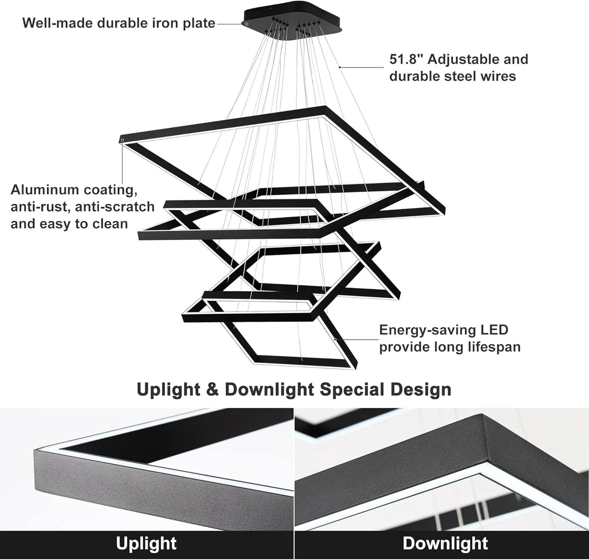 Square LED Ceiling Light Fixture K7420