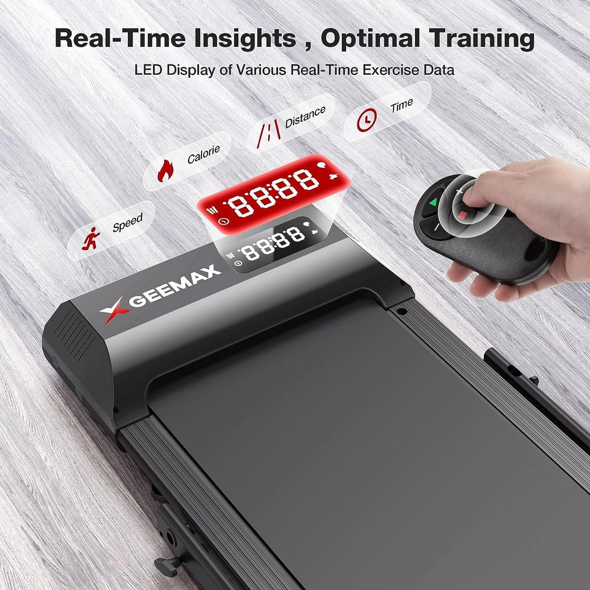 2 in 1 Folding Treadmill, 3.0HP Under Desk Treadmill, 265lbs Capacity I814