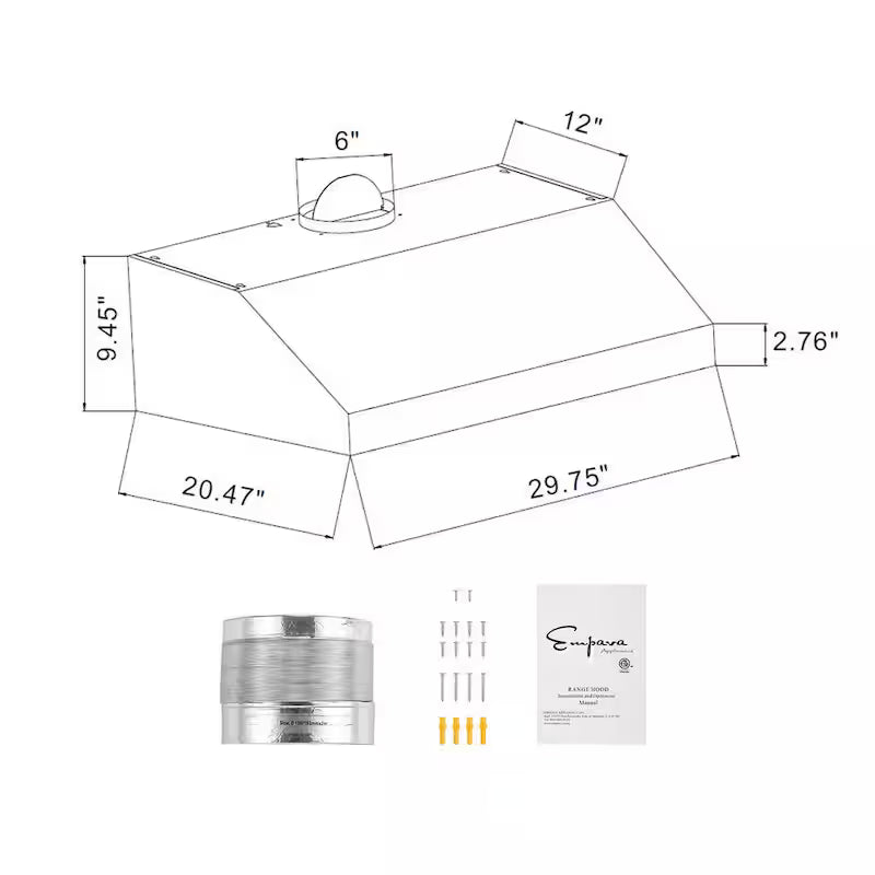 30 in. 400 CFM Stainless Steel Under Cabinet Range Hood S79829