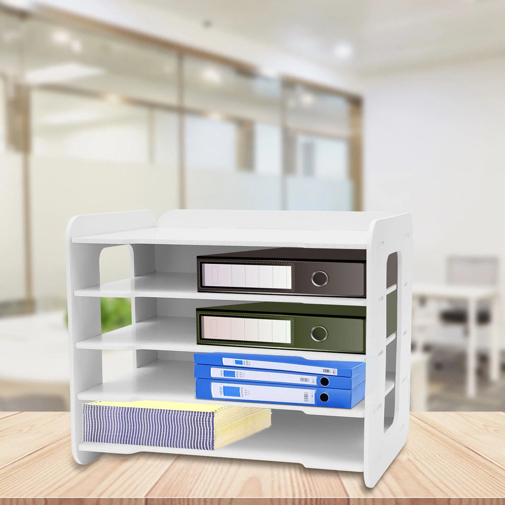 5 Tier Stackable Paper Letter Tray Organizer U9289