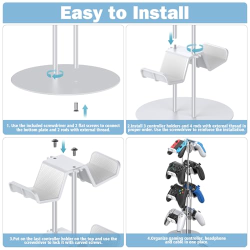 4 Tiers Controller Stand with Cable Organizer V41423