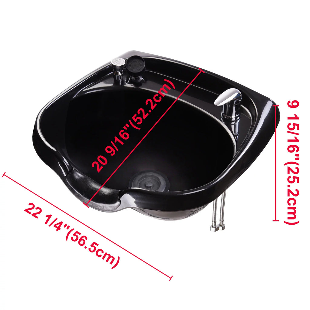 Shampoo Bowl with Vacuum Breaker and Neck Rest D9740