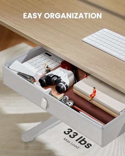 Electric Standing Desk with Drawer, 48 x 24 Adjustable Standing Desk with Storage I153