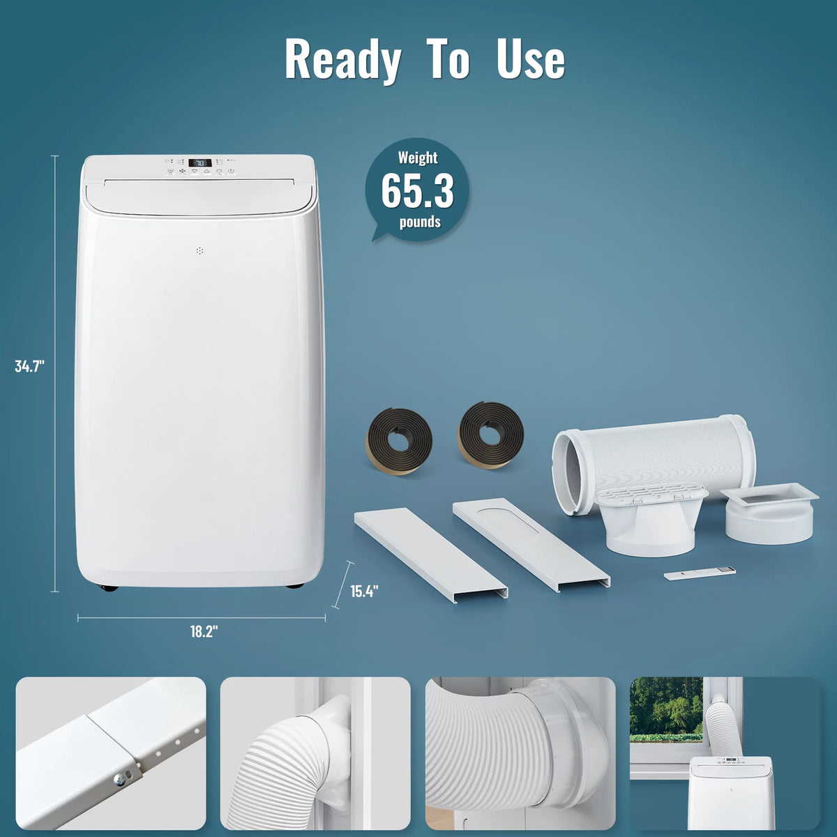 Portable Air Conditioner 8150 BTU White B76980