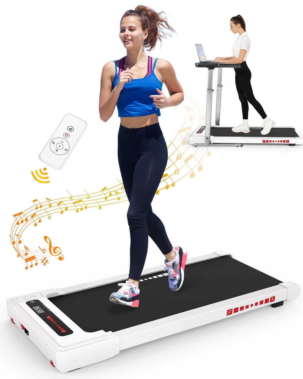 Electric Treadmill 2.5HP Portable Walking Machine with Bluetooth H590