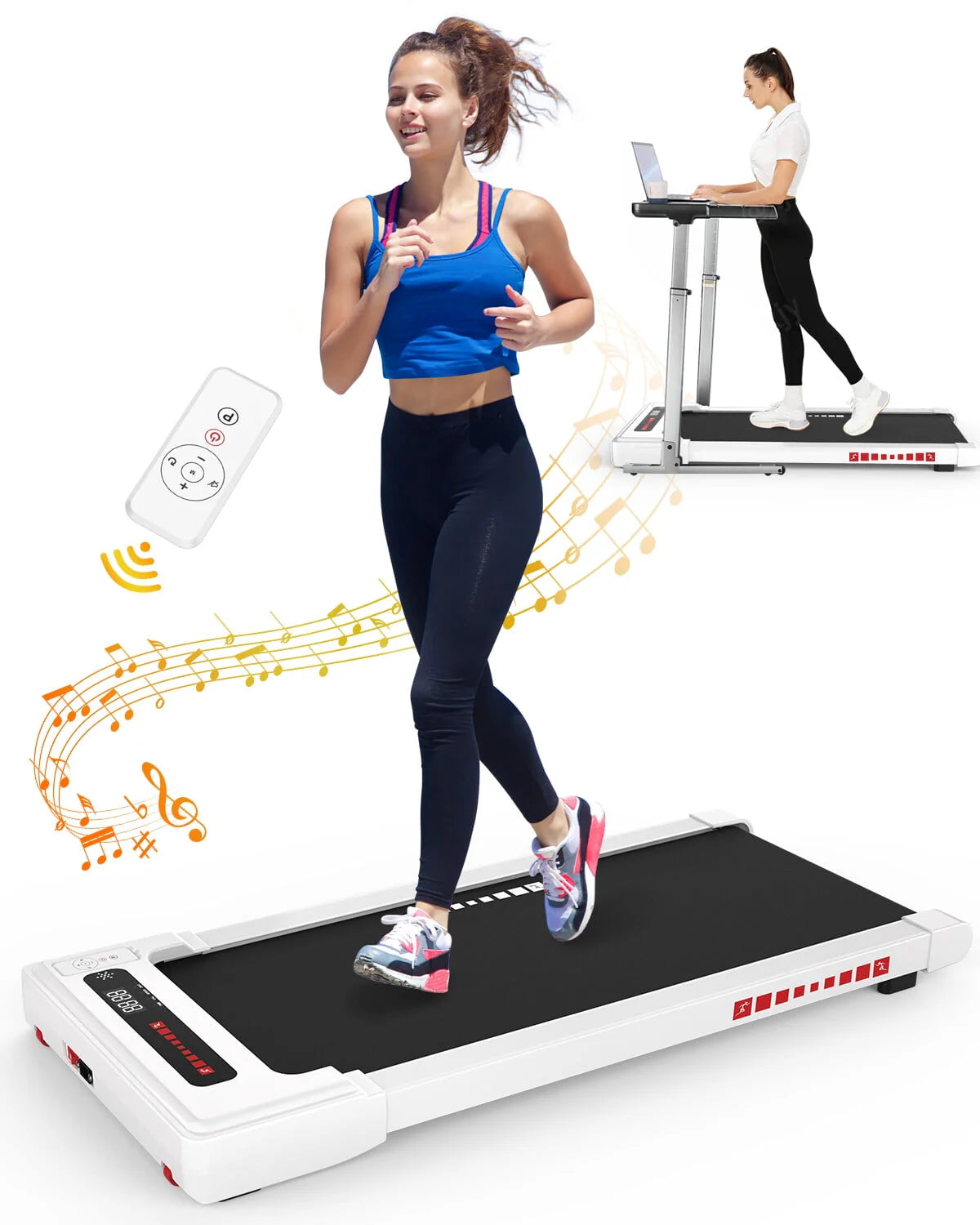Electric Treadmill 2.5HP Portable Walking Machine with Bluetooth H590