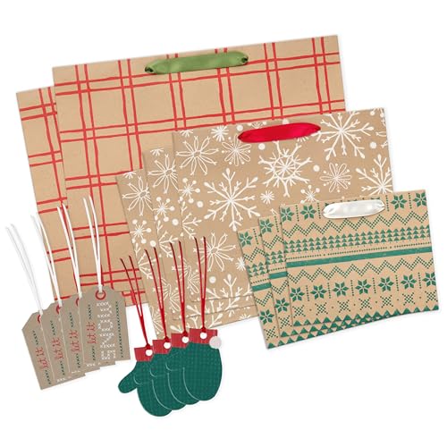 Kraft Gift Bags with Gift Tags, 8 Bags and 8 Tags E3421