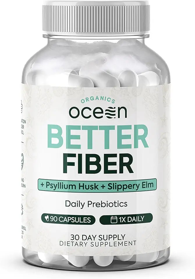 90 Capsules Psyllium Husk and Slippery Elm Fiber Supplement S211893
