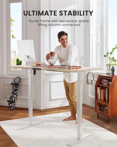 Electric Standing Desk with Drawer, 48 x 24 Adjustable Standing Desk with Storage I153