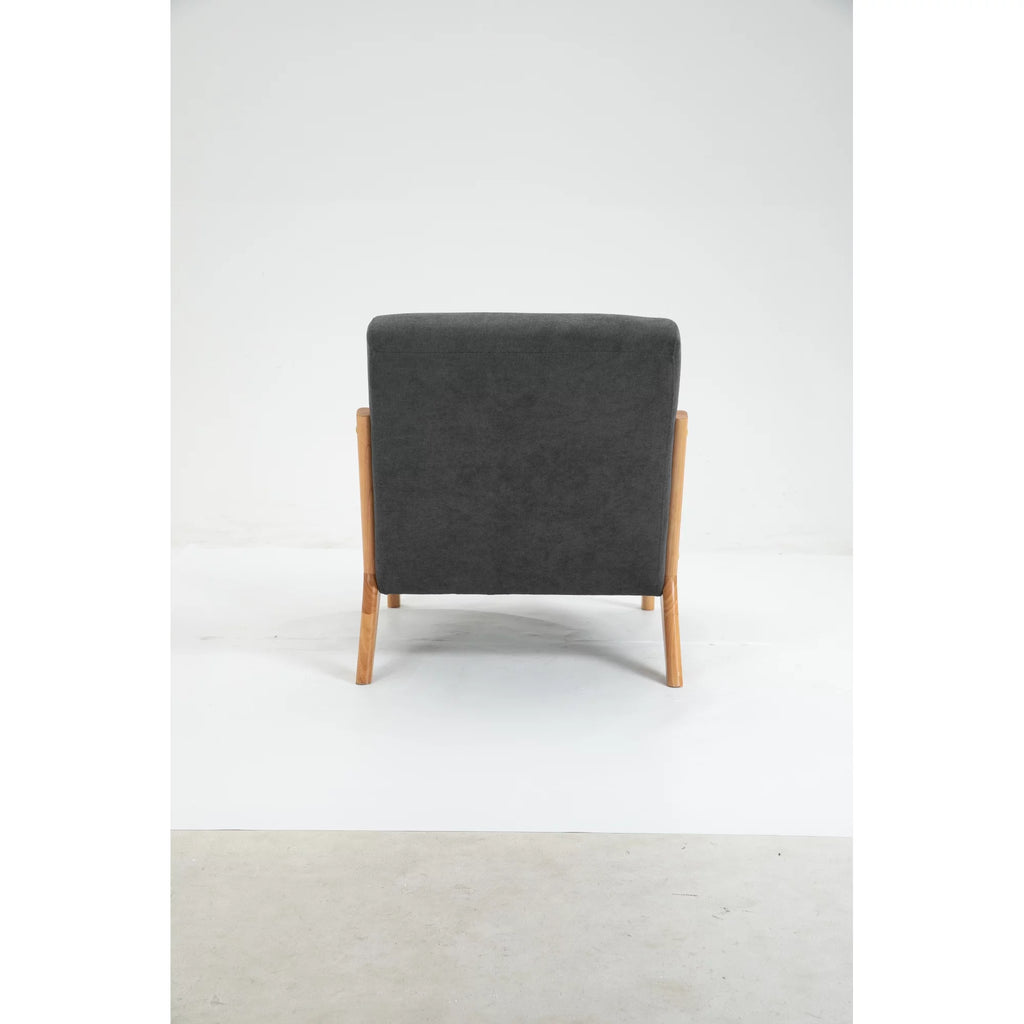 Mid Century Modern Upholstered Accent Chair with Wood Frame W8946