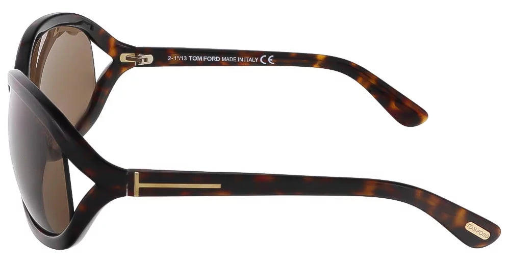 Dark Havana Oval Sunglasses S1136