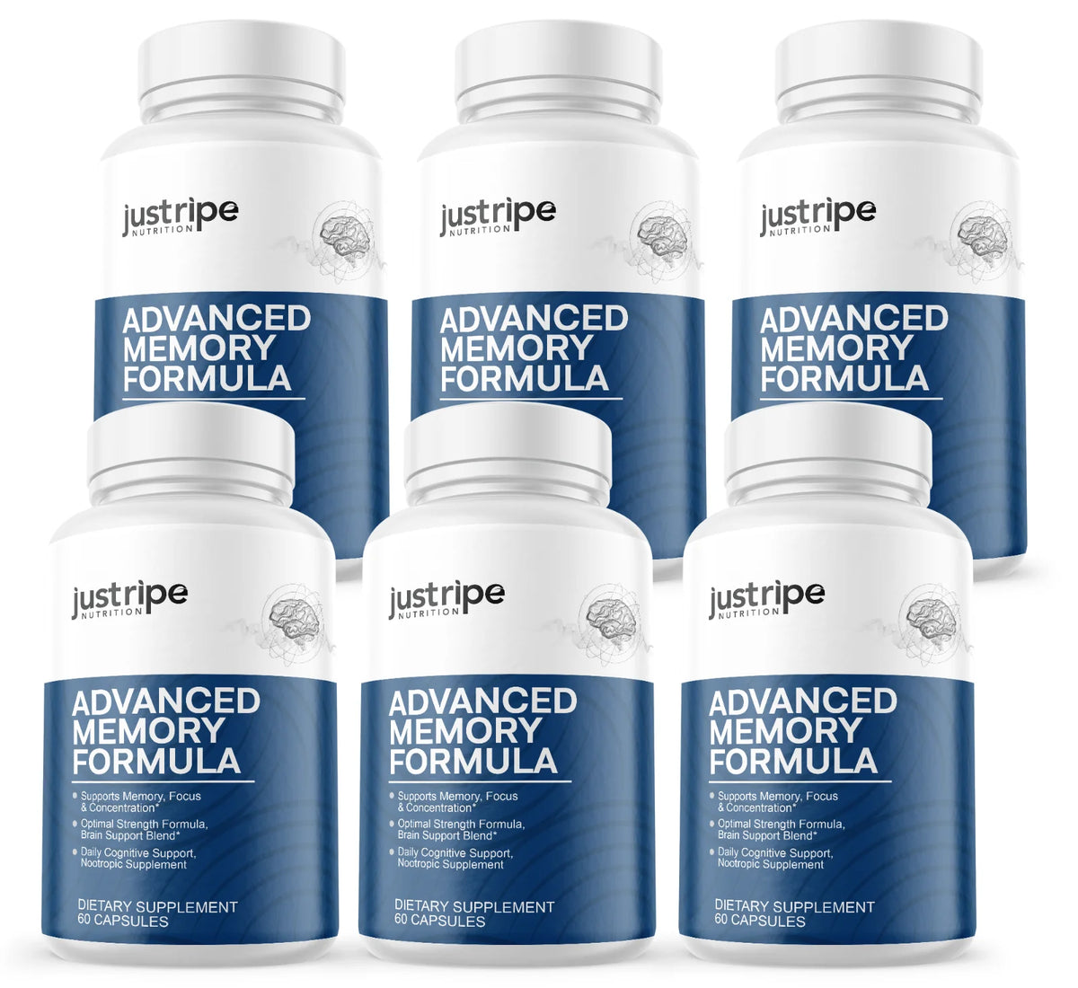 6 Pack Memory Formula Brain Supplement D9448