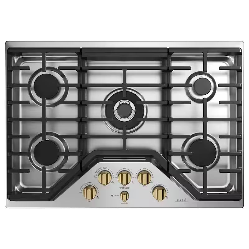 Brushed Brass Gas Cooktop Knob Kit W268