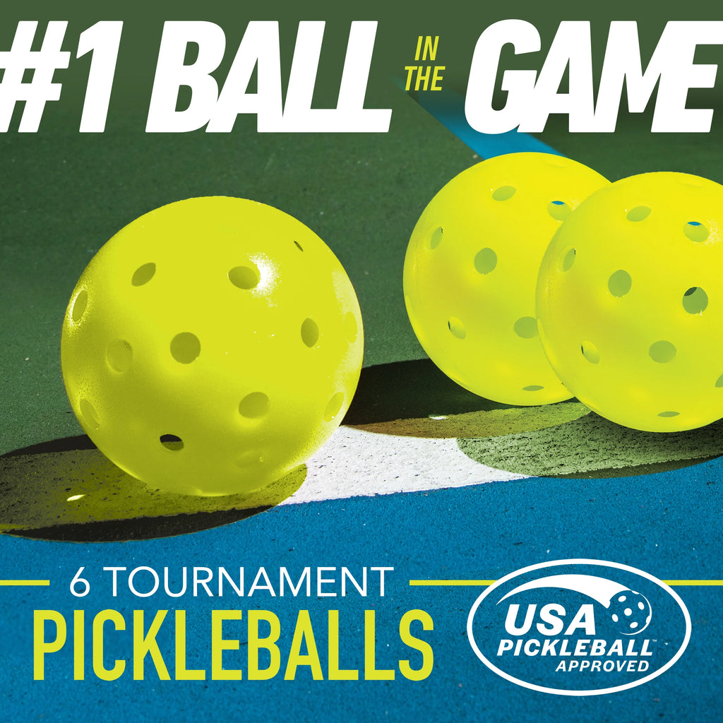 6 Pack Regulation Size Outdoor Pickleballs Q368